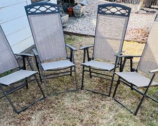 Set of 4 Folding Indoor/Outdoor Chairs.