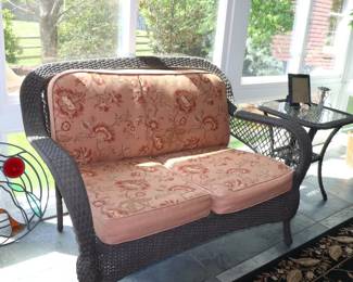 Ratan Patio Loveseat