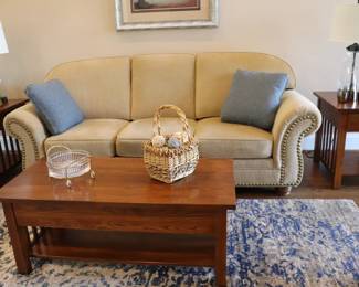 Oak Coffee & End Tables Jetton Sofa