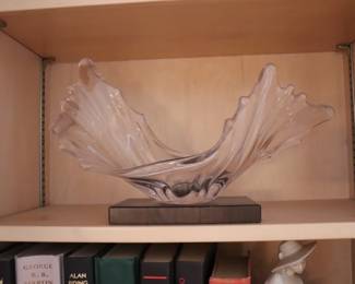 Vintage Cofrac Art Vannes France crystal glass bowl