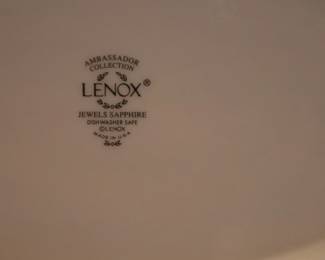 Jewels Sapphire LENOX FINE CHINA SET WITH PIERCED LUCNCHEON PLATES