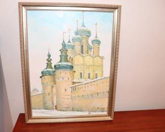  Eurasian Original Oil on Canvas Panting ВЕрёменко 1992