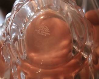 Vintage Cofrac Art Vannes France crystal glass bowl