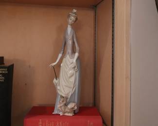 Lladro “Lady with Dog & Umbrella” 