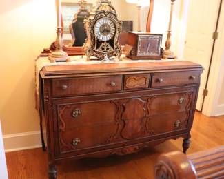 Antique Charming Art Nouveau 4 Drawer Dresser
