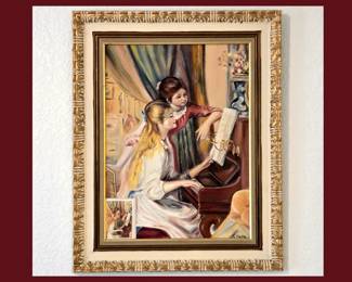 Christiane Belle's Rendition of Renoirs "Young Girls at the Piano"