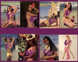 Hawaii's Exotic Girls Calendars; 2 Complete Calendars and Many Calendar Pages. I added extra Leis to hide the total Exoticness. One Vargas Print 