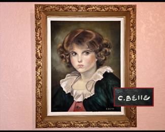 Christiane Belle's  Rendition of "Petit Garcon au Rouge"; Oil on Canvas