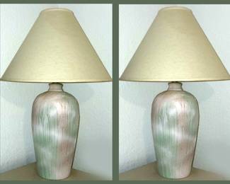 Pair of Tall Pastel Lamps