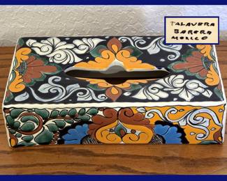 Talavera Tissue Box Cover