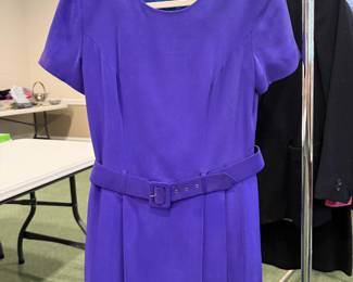 purple silk dress