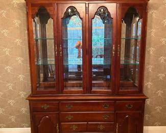 breakfront - wood and glass