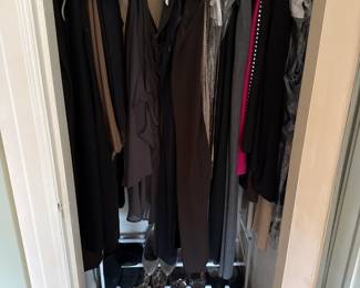 Closet of vintage clothing