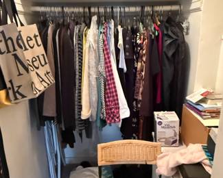 Closet full of vintage clothing