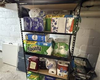 Paper Towels, Toilet paper, cleaning supplies