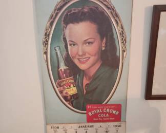 vintage 1950 RC Cola calendar