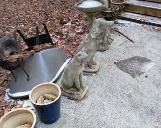 cement garden statues