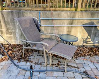 Patio reclining chair & footstool