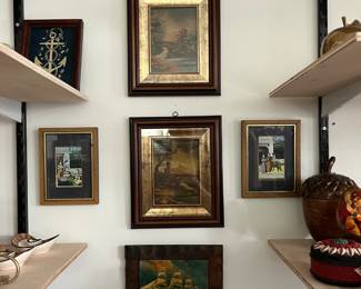 original artwork & wood board ship print