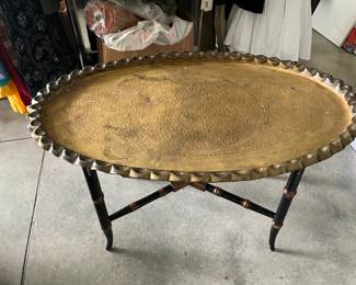 moroccan brass tray table
