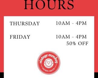Black and White Marble Luxury Store Hours Flyer