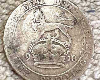 1918 Great Britain silver coin