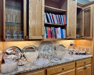 Glass, crystal, and silver-plate