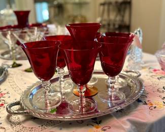 Ruby red goblets