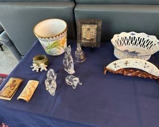 Baccarat figures & Royal Copenhagen bowl