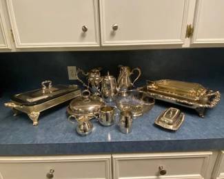 Vintage Silverplate and Sterling Pieces (WM Rogers, Anchor-Hocking, Old Colony Silversmith's, A Silversmiths Co. and More!) 