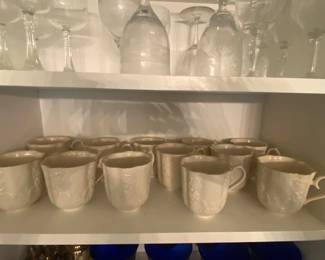 Vintage Lenox China - Holiday Hostess Ivory Cups - 12