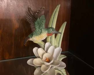 Vintage Royal Heritage THe Hummingbird's Odyssey Hand Painted Porcelain Figurine