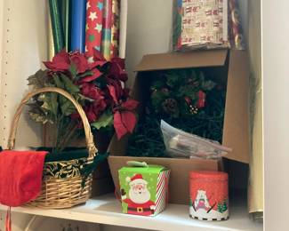 Christmas decorations and wrapping paper