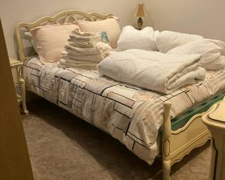 French Provincial Head and foot board queen bed