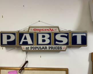 Lighted Pabst Beer Sign