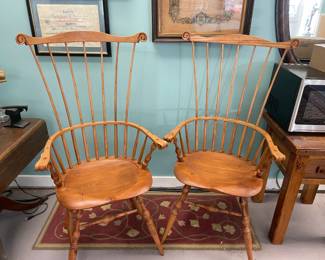 High Back Windsor style Amish Chairs