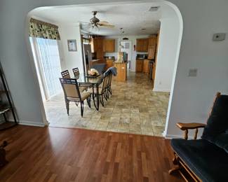 Dining Table Glass top, 6 dining chairs