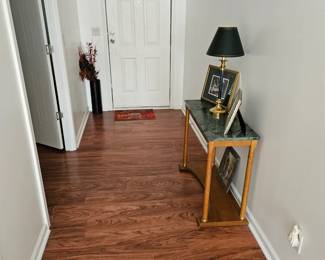 Accent Table marble top with wood base