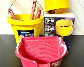 Paint Pail, Paint Tray & Spill-Free Funnel
