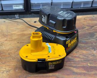 (2) Batteries With DeWalt Charge Base
