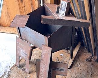 Metal Sink With Parts
