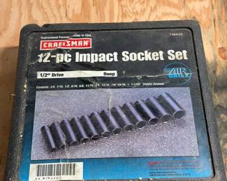 Craftsman 12-piece SAE deep impact socket set (model 19440)
