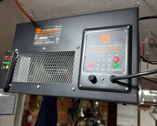 WEN 3410 3-Speed Remote-Controlled Air Filtration System
Airflow Capacity: Features three speeds with flow rates of 300, 350, and 400 cubic feet per minute (CFM). 
Dual-Stage Filtration: Utilizes a 5-micron outer pre-filter to catch large particles and a 1-micron inner filter for finer dust. 
Remote & Timer Control: Includes a remote control and a programmable timer that can be set to automatically shut the unit off after 1, 2, or 4 hours. 
Coverage: Capable of circulating air in a 400-square-foot room up to 7.5 times per hour
