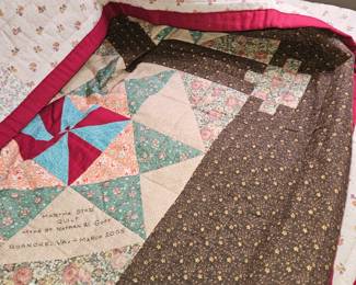 "Martha Star"  2005.    72" X 72".    1of 3 pics located near Cashier quilts by Nathan Goff