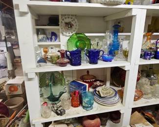 Basement. Viking glass, Fenton glass. Just nice glass