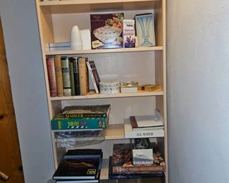shelf sold seperately. located at bottom of stairs to basement.