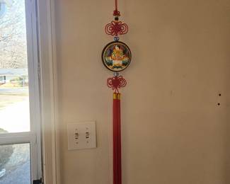 front entry :  VTG 46" Chinese Culture Red Knot 