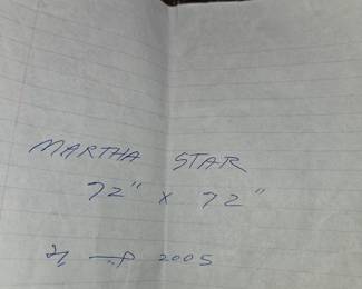 "Martha Star"  2005. 72" X 72" 1of 3