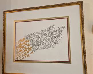 main entery room. professionally framed