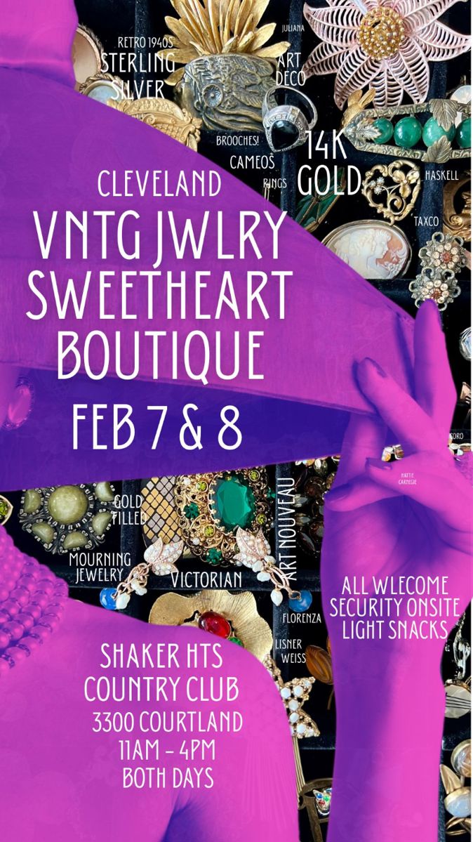 Vntg Sweetheart Boutique Vntg Jewelry Sale at Shaker Heights Country Club, February 8-8, 2026
